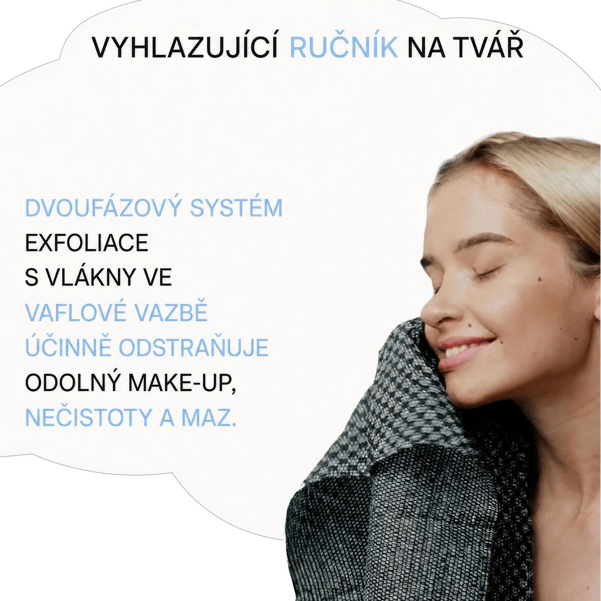 Dvojfázové odličovanie s uterákom Kōji Face Towel