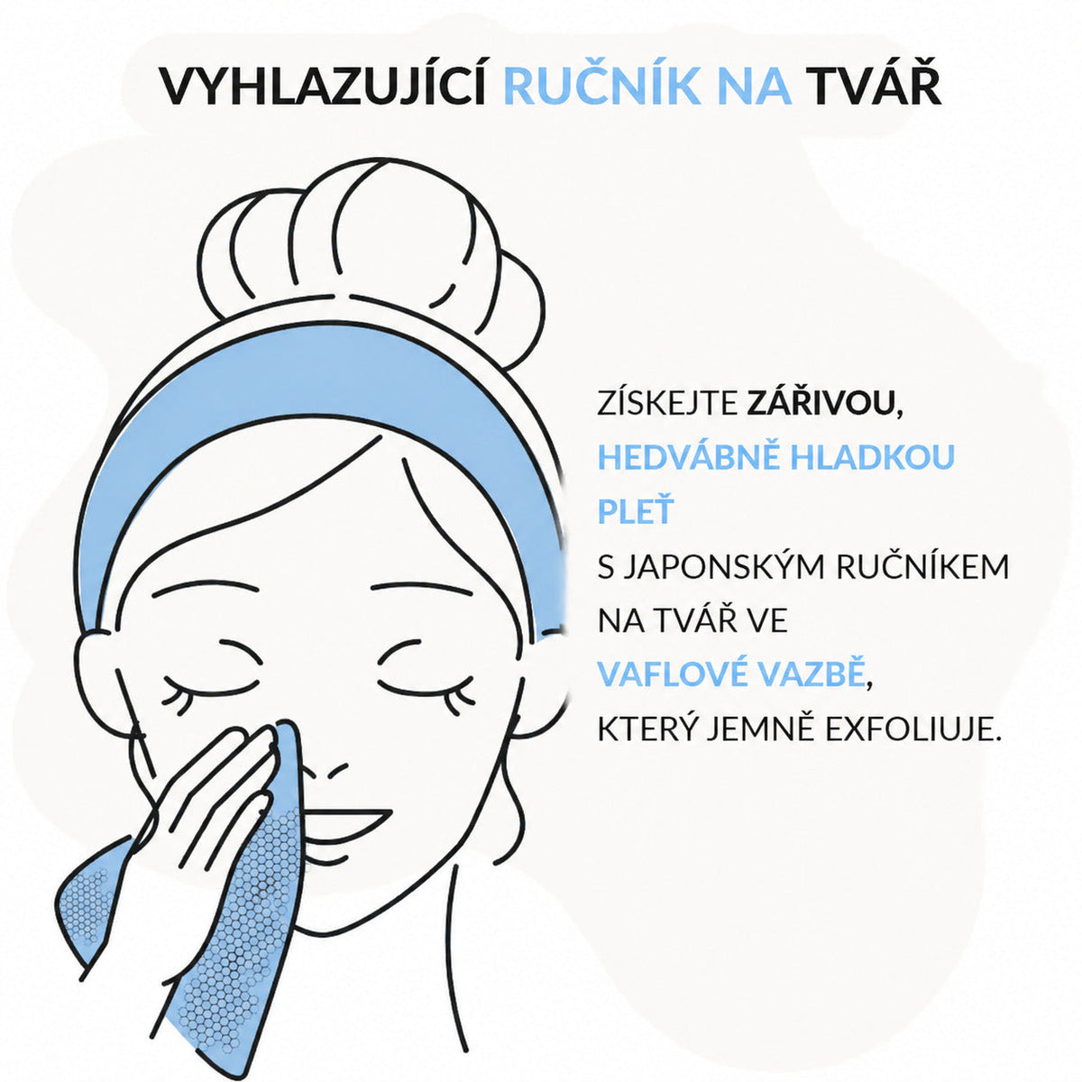 Ako používať Kōji Face Towel — vaflová väzba