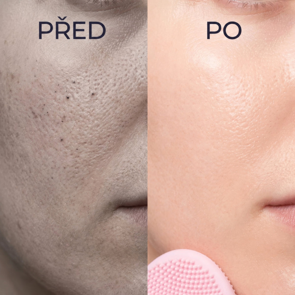 Detail pleti pred používaním a po používaní padu Kōji Glovi