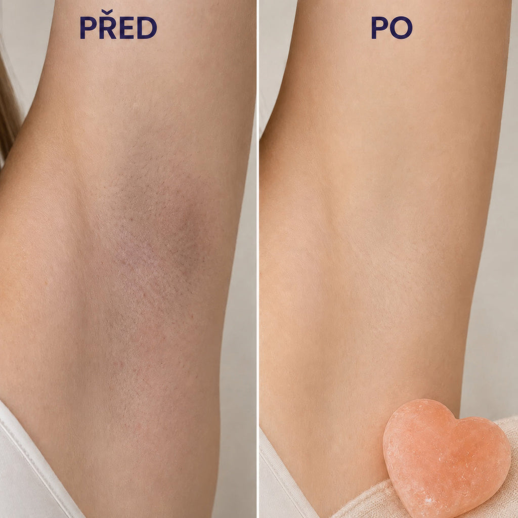 Pokožka pred používaním a po používaní Kōji Salt Bar