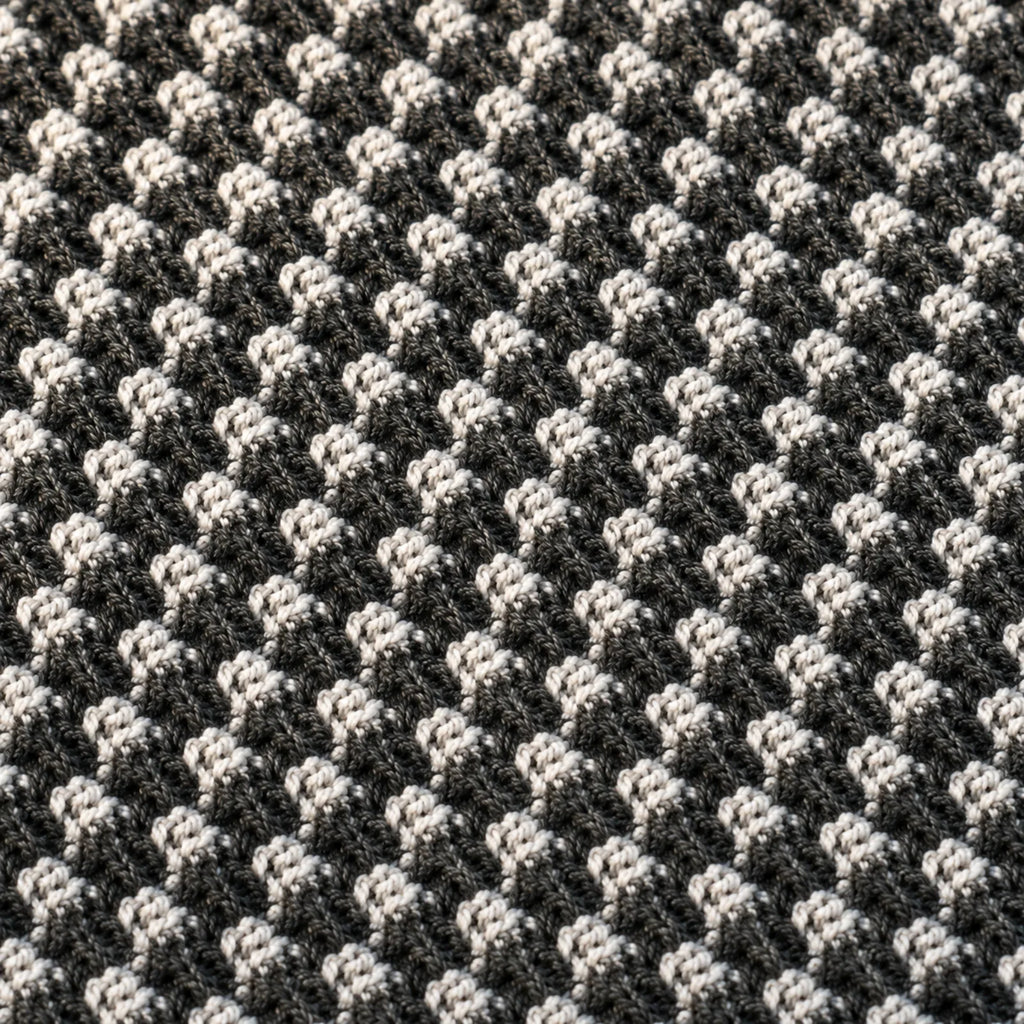 Makro detail vaflovej väzby uteráka Kōji Face Towel